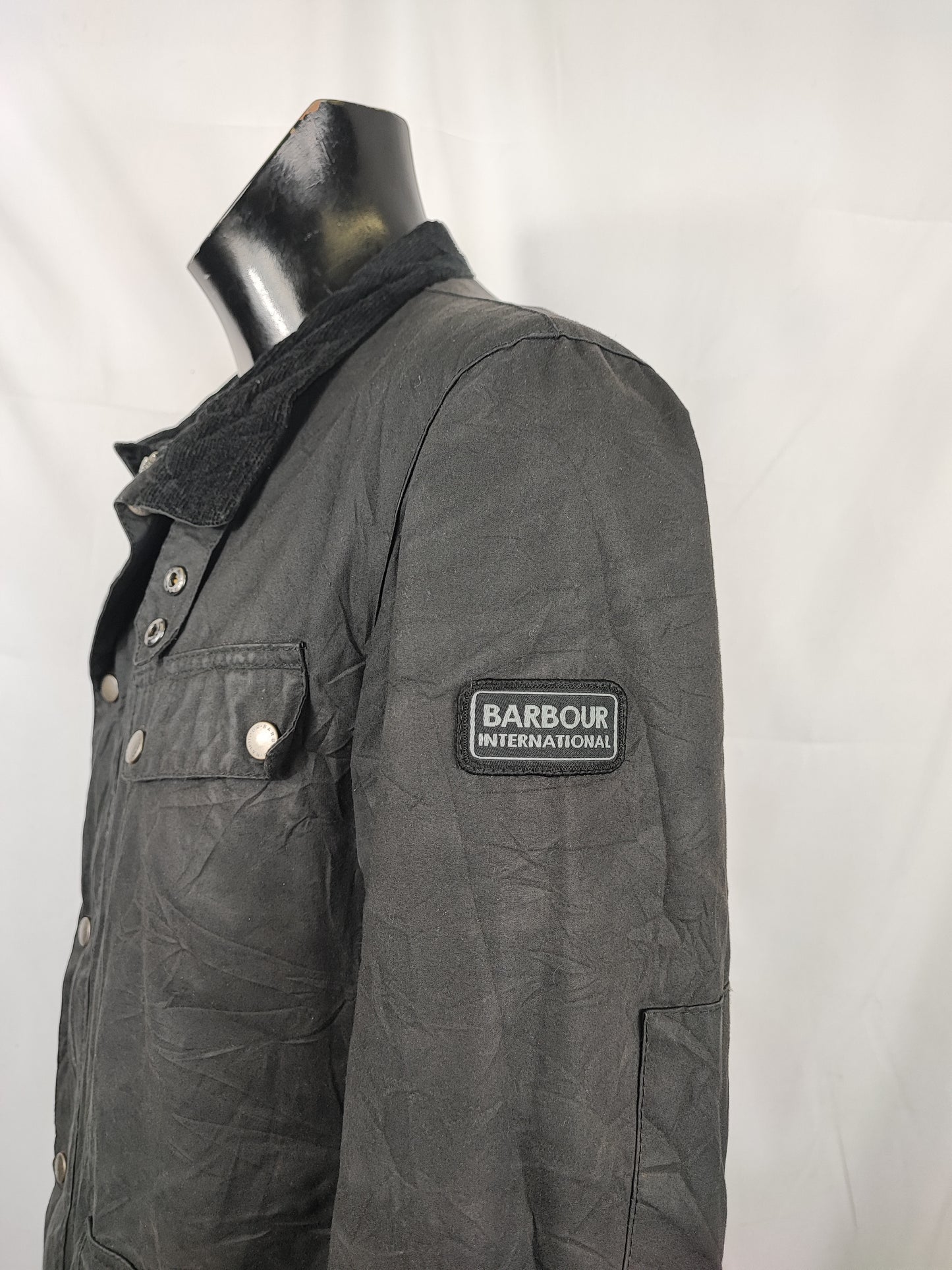 Giacca Barbour International Duke nero M - Man black Duke wax Jacket Size Medium