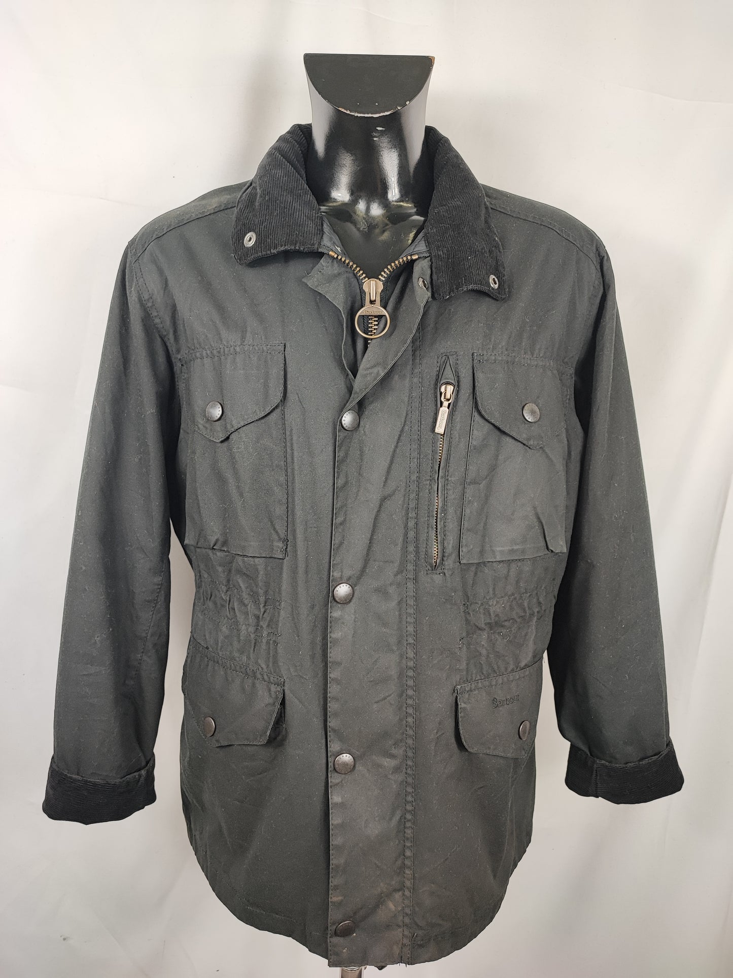 Barbour Giacca uomo nera Medium Sapper Jacket Black Waxed Sapper Jacket Size M