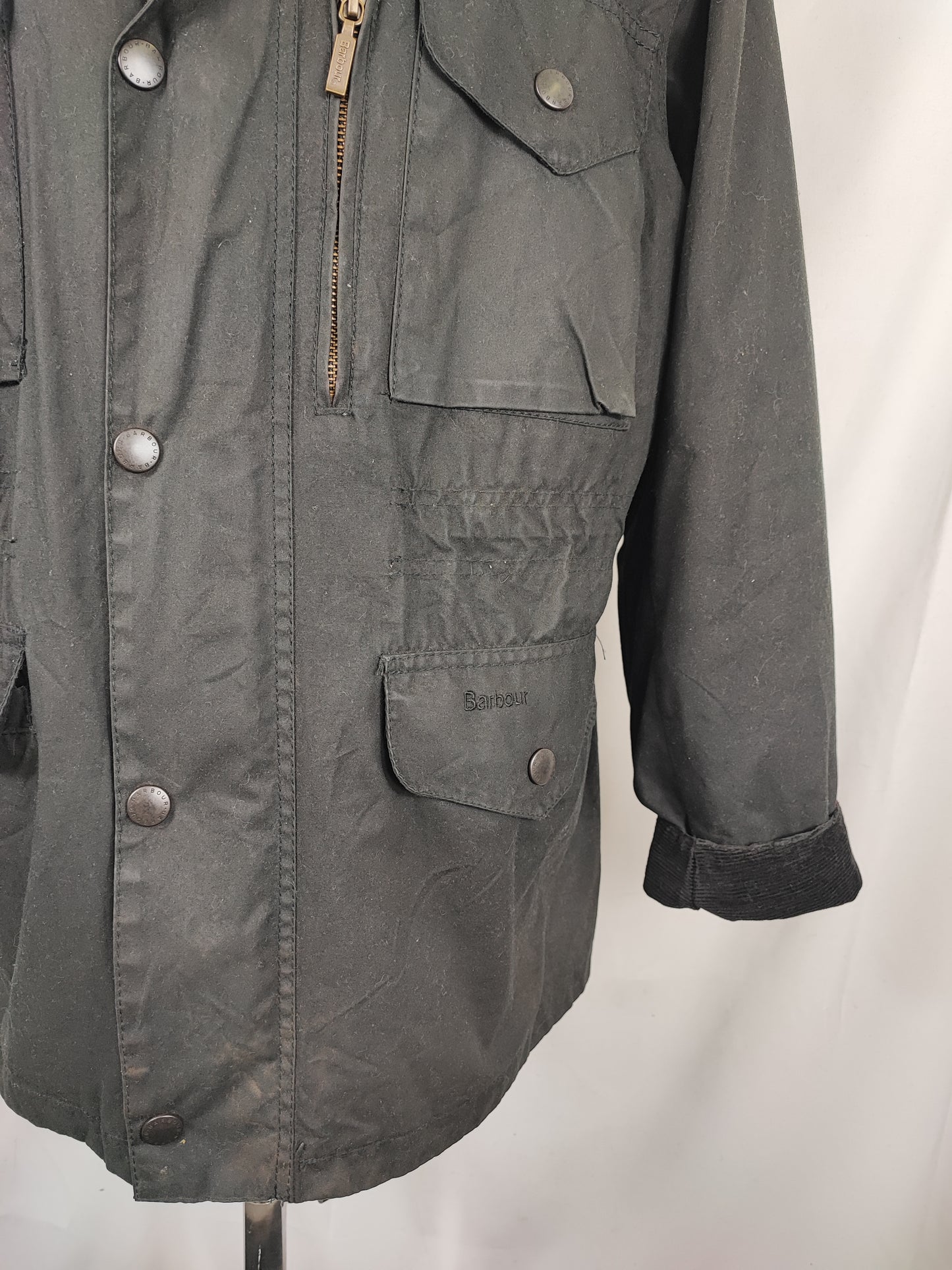 Barbour Giacca uomo nera Medium Sapper Jacket Black Waxed Sapper Jacket Size M
