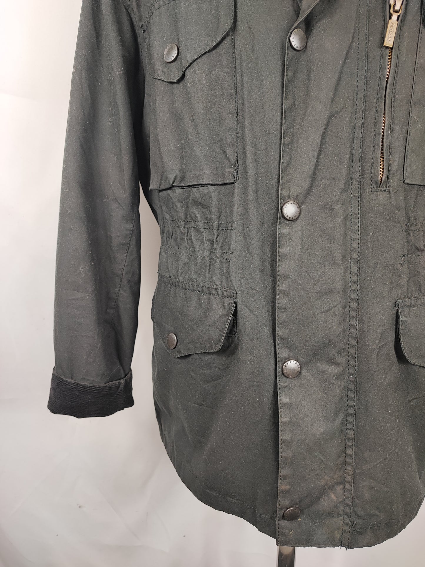 Barbour Giacca uomo nera Medium Sapper Jacket Black Waxed Sapper Jacket Size M