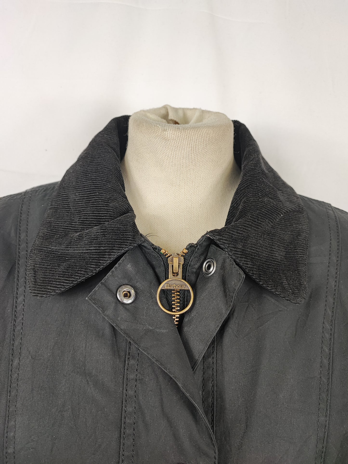 Giacca Barbour Belsay donna nero Uk12 tg. 42 ita Black Waxed Belsay Coat size UK12 size M