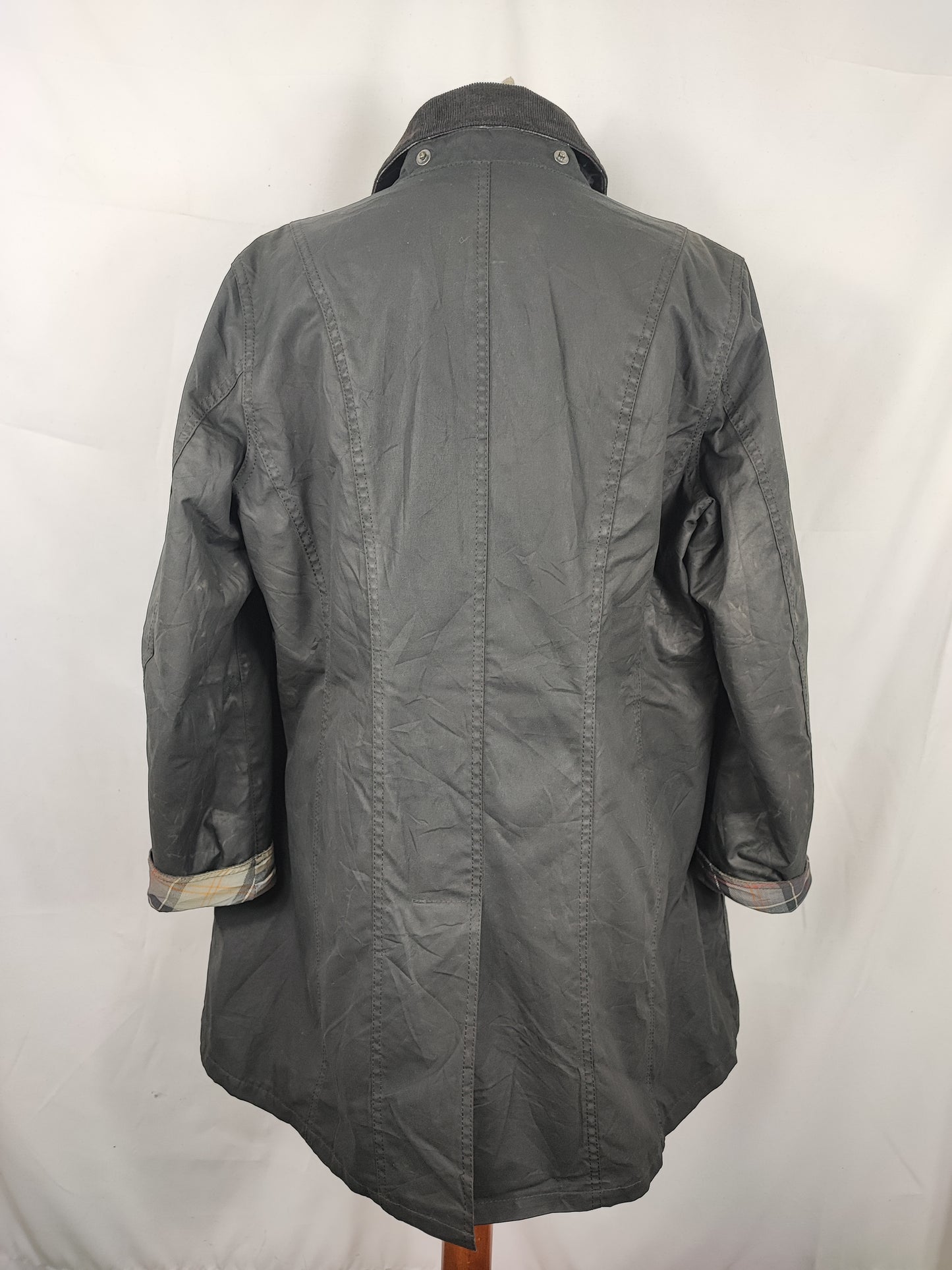 Giacca Barbour Belsay donna nero Uk12 tg. 42 ita Black Waxed Belsay Coat size UK12 size M