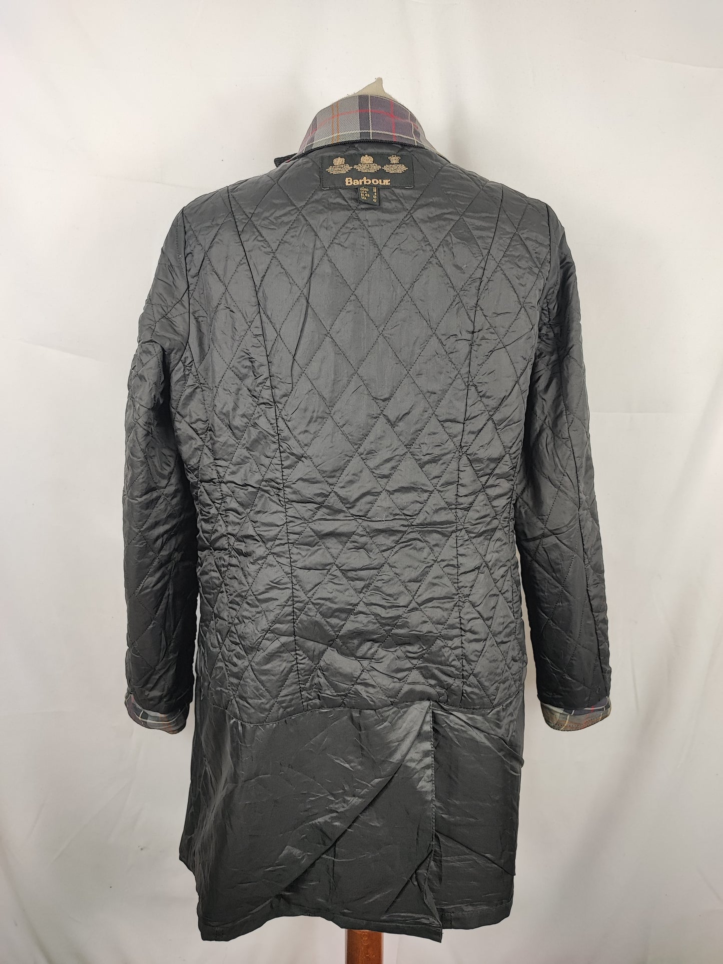 Giacca Barbour Belsay donna nero Uk12 tg. 42 ita Black Waxed Belsay Coat size UK12 size M
