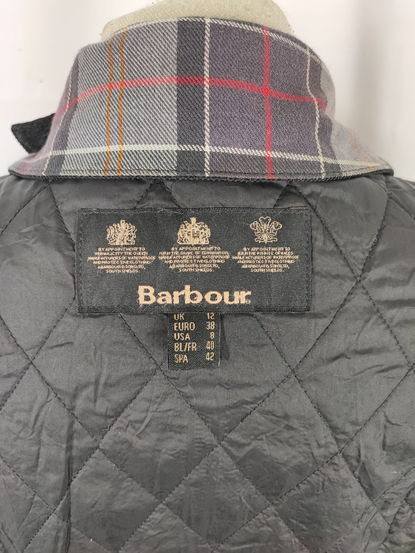 Giacca Barbour Belsay donna nero Uk12 tg. 42 ita Black Waxed Belsay Coat size UK12 size M
