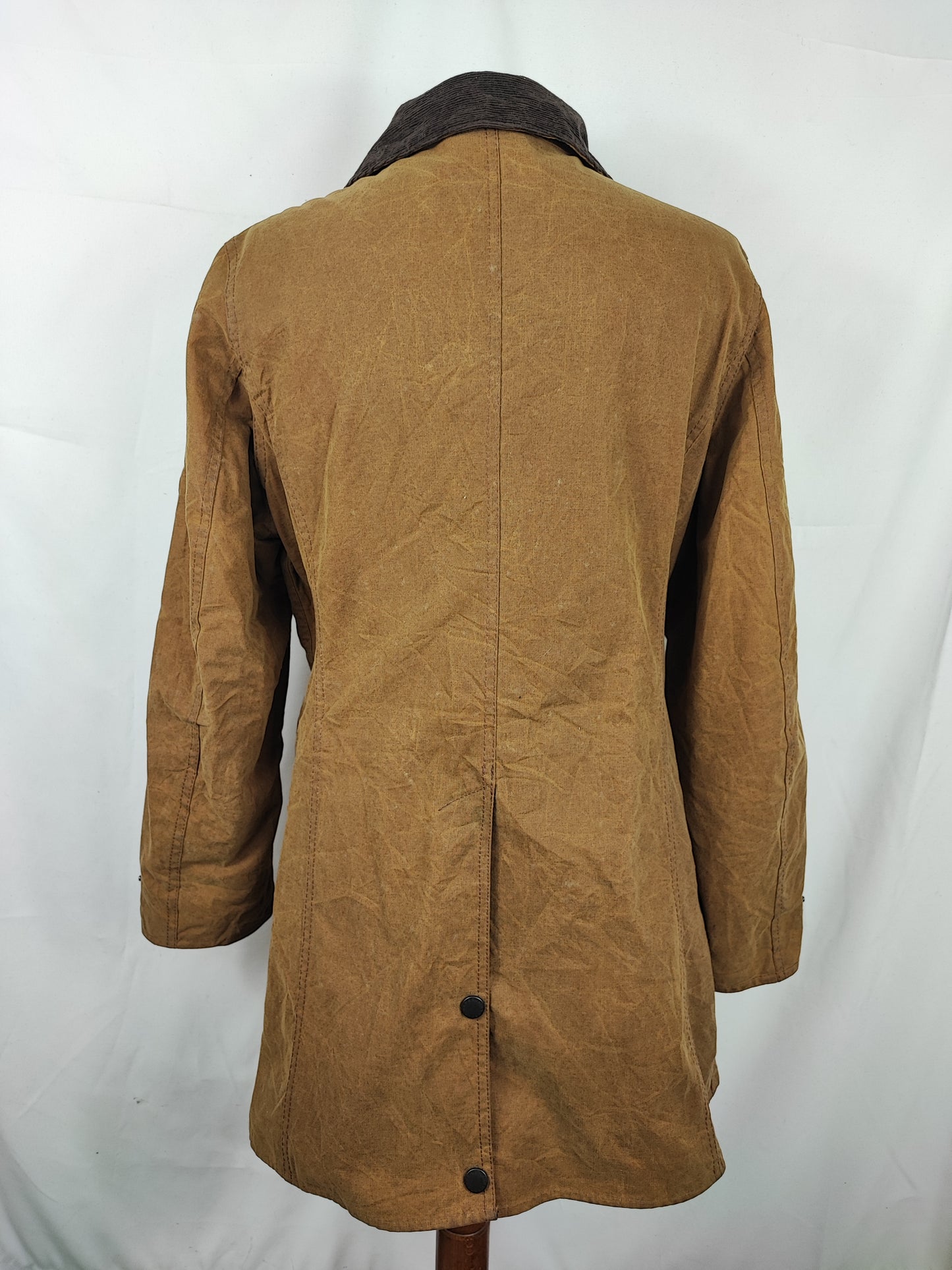 Barbour beige da donna Newmarket UK 12 tg.42 Beige wax Newmarket lady coat size uk12