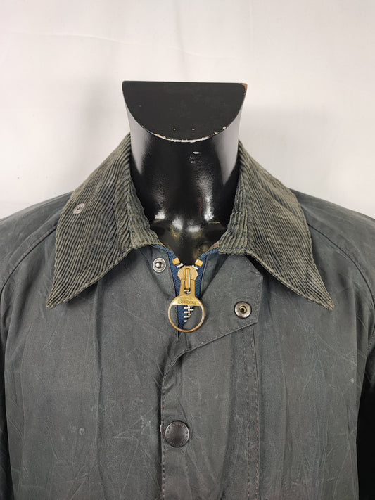 Barbour Giacca Beaufort vintage blu C42/107 cm - Man Navy Vintage Beaufort C42 Waxed jacket size Large