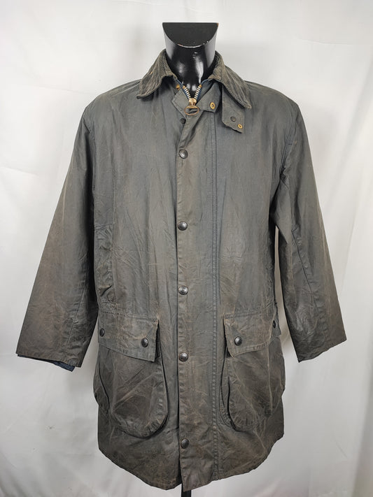 Giacca Barbour Unisex Border Blu C38/97cm Medium tg.48 - Navy Wax Border vintage Jacket C38