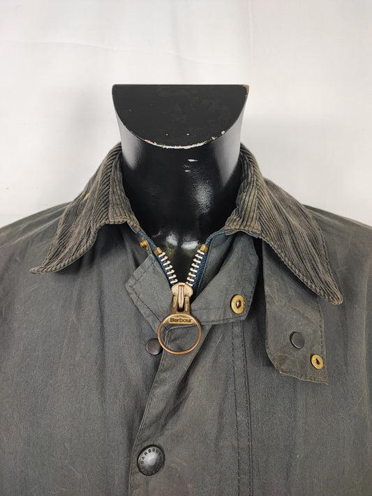 Giacca Barbour Unisex Border Blu C38/97cm Medium tg.48 - Navy Wax Border vintage Jacket C38