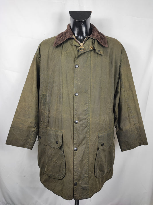 Giacca Barbour Border verde Vintage Cerata C42/107 cm - Green Vintage wax coat c42 size Large