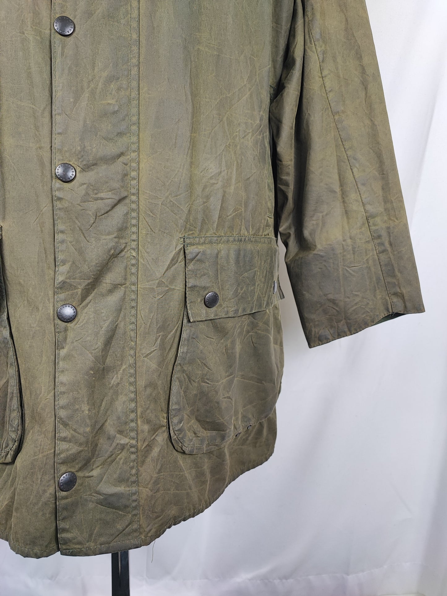 Giacca Barbour Border verde Vintage Cerata C42/107 cm - Green Vintage wax coat c42 size Large