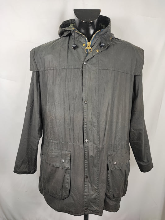 Giacca Barbour blu vintage Durham C42/107 cm- Waxed Vintage Durham Navy Jacket size Large