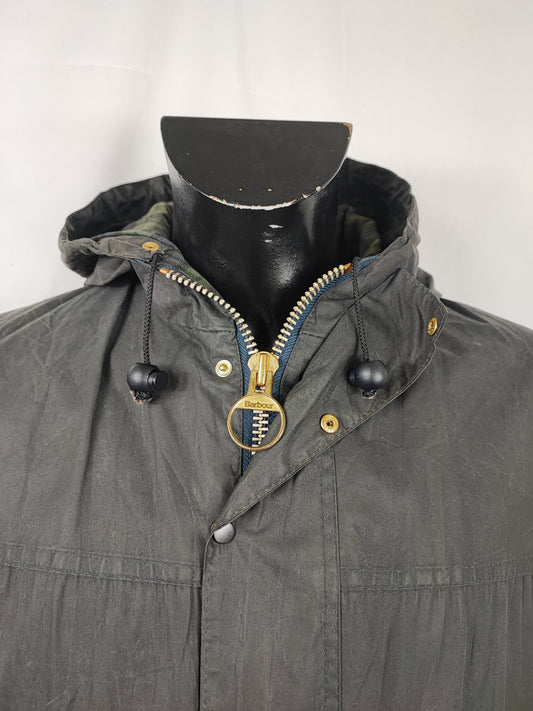 Giacca Barbour blu vintage Durham C42/107 cm- Waxed Vintage Durham Navy Jacket size Large