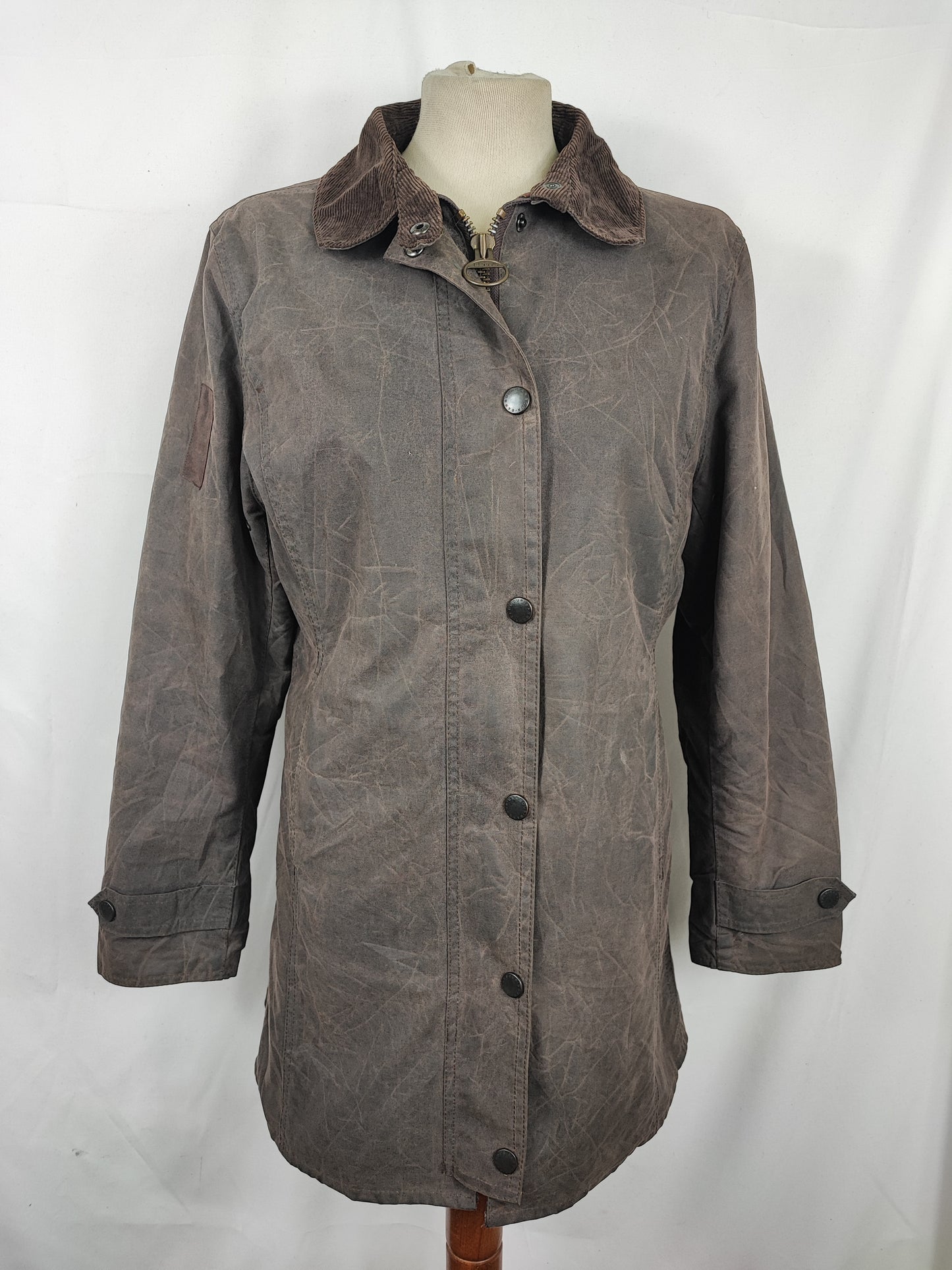 Giacca Barbour Newmarket donna marrone UK10 Small Lady Brown Newmarket jacket Size Uk10