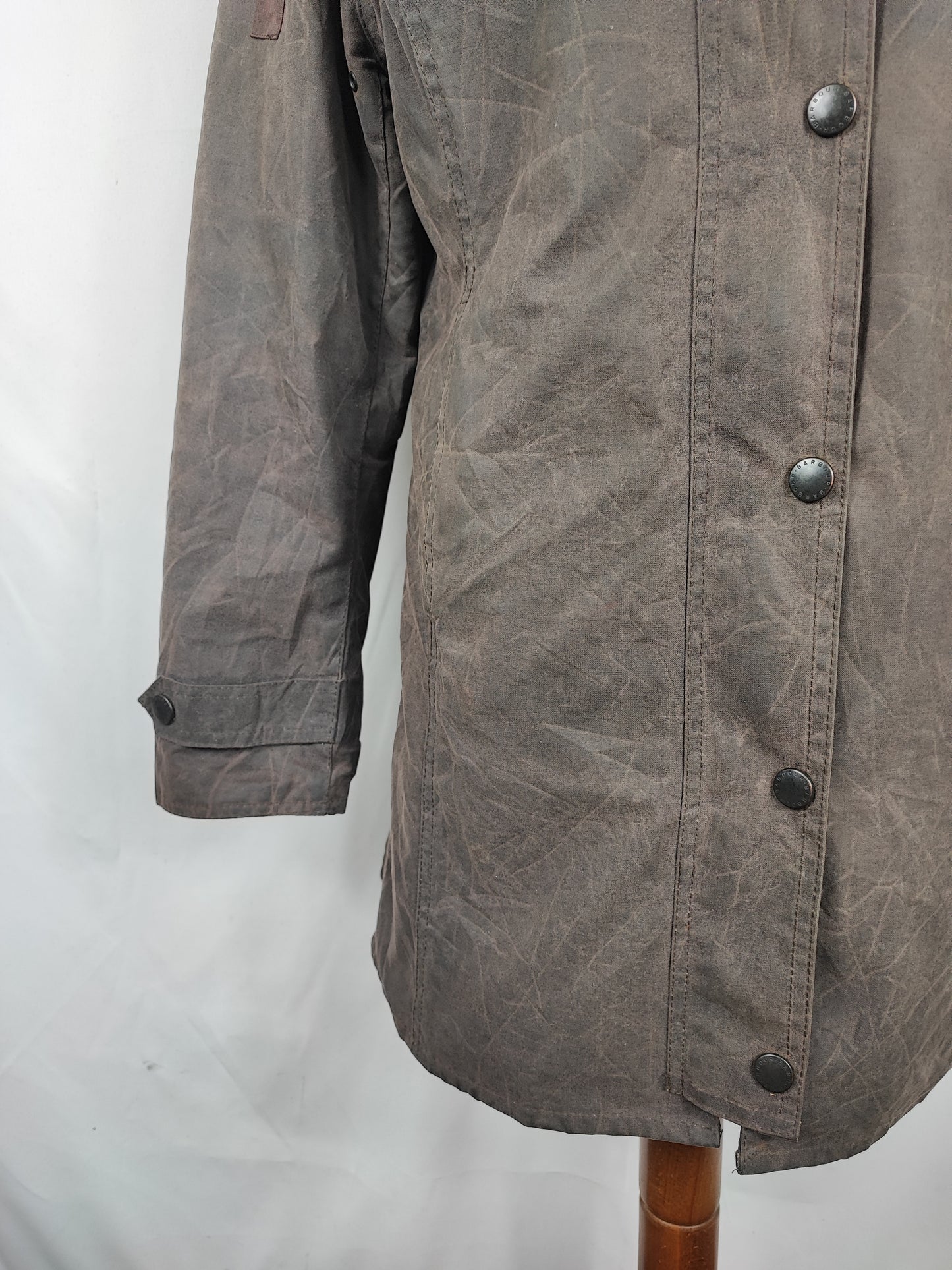 Giacca Barbour Newmarket donna marrone UK10 Small Lady Brown Newmarket jacket Size Uk10