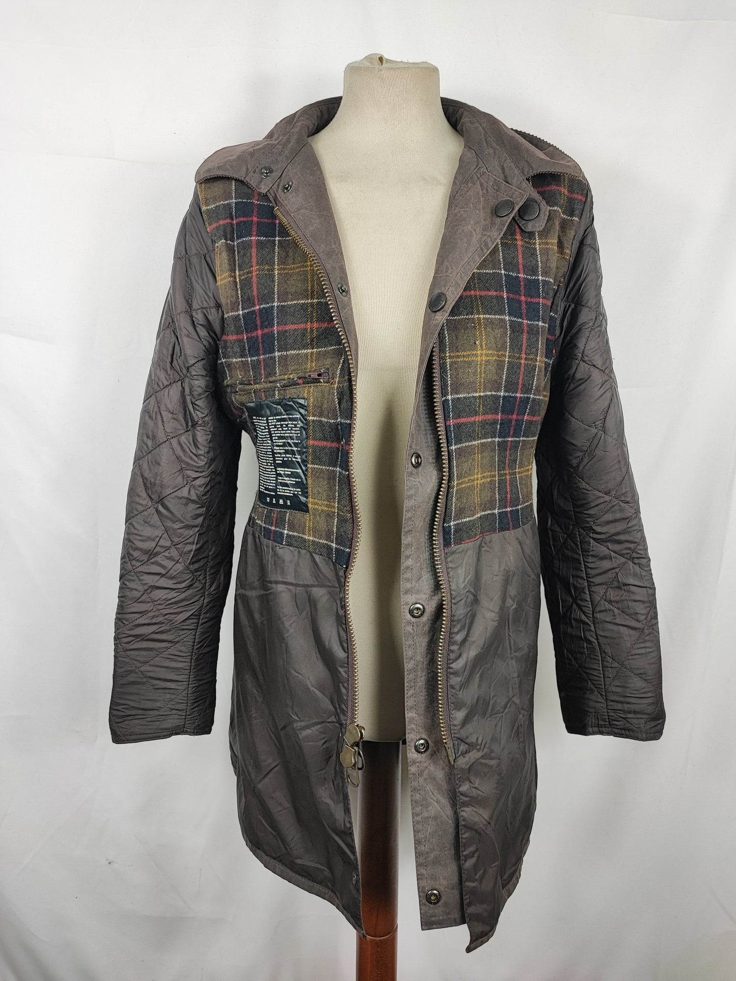 Giacca Barbour Newmarket donna marrone UK10 Small Lady Brown Newmarket jacket Size Uk10