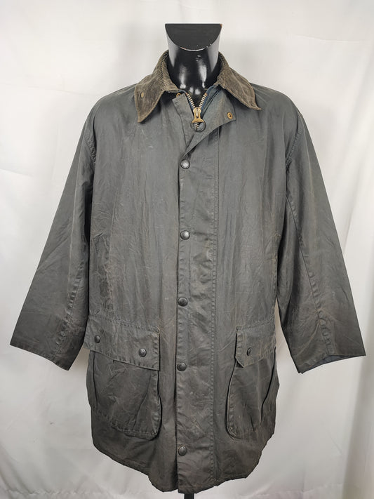 Barbour Border blu cotone Cerato C42/107 cm - Man Navy Border Coat Size Large tg. 52 ita