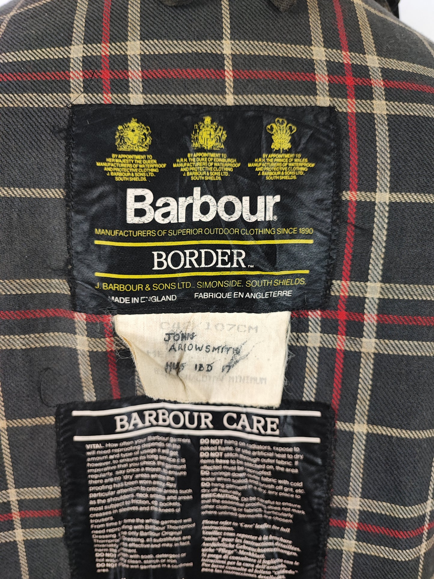 Barbour Border blu cotone Cerato C42/107 cm - Man Navy Border Coat Size Large tg. 52 ita