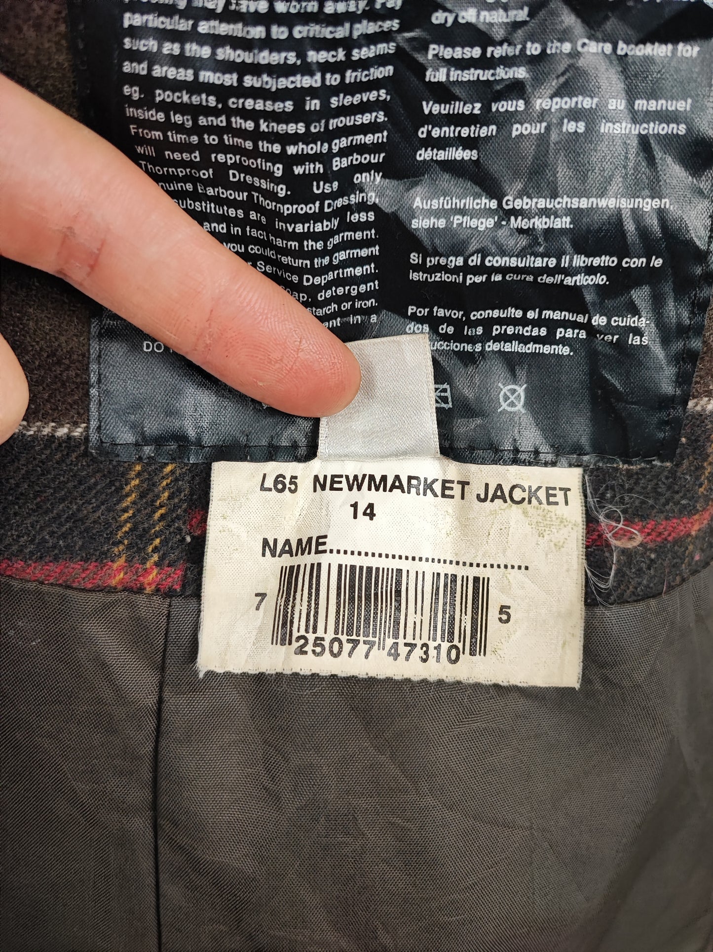Barbour beige da donna Newmarket UK 14 tg.44 Beige wax Newmarket lady coat size uk14