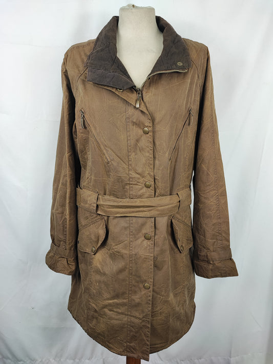 Giacca Barbour unisex beige cerato UK16 Tg.46 Waxed Newhampton Beige Jacket size uk16