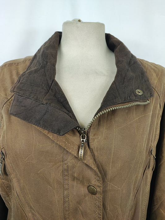Giacca Barbour unisex beige cerato UK16 Tg.46 Waxed Newhampton Beige Jacket size uk16