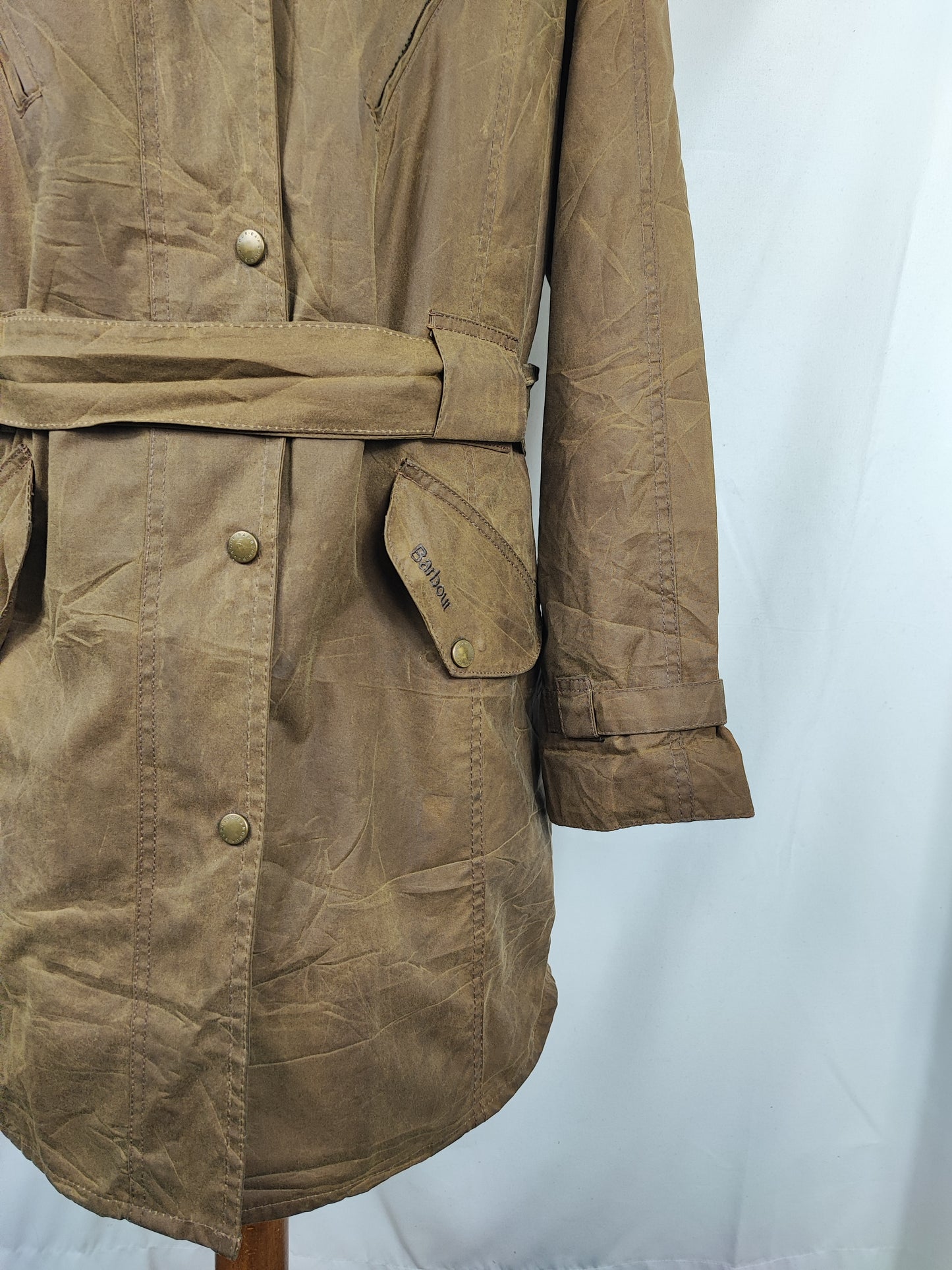 Giacca Barbour unisex beige cerato UK16 Tg.46 Waxed Newhampton Beige Jacket size uk16