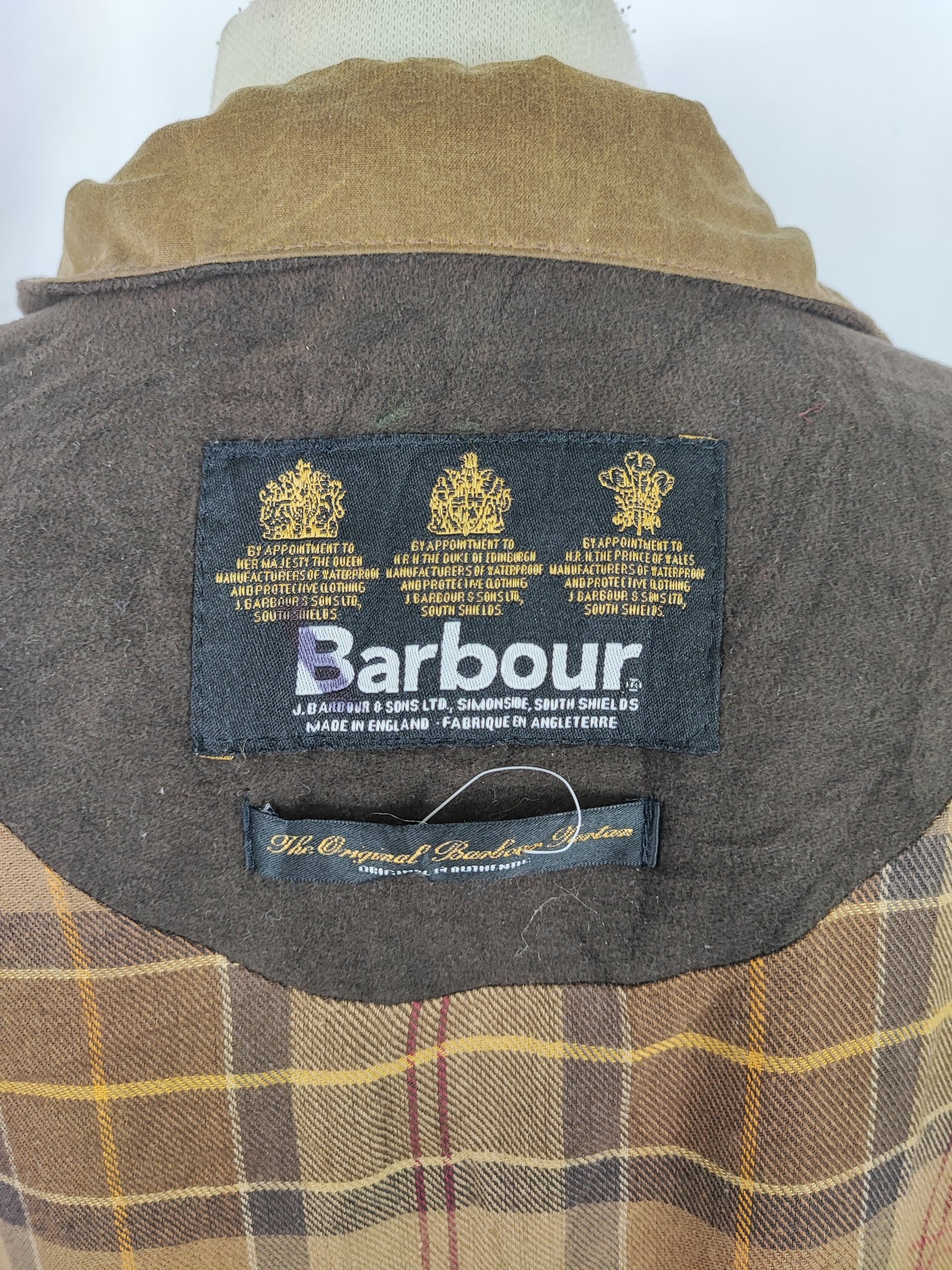 Giacca Barbour unisex beige cerato UK16 Tg.46 Waxed Newhampton Beige Jacket size uk16