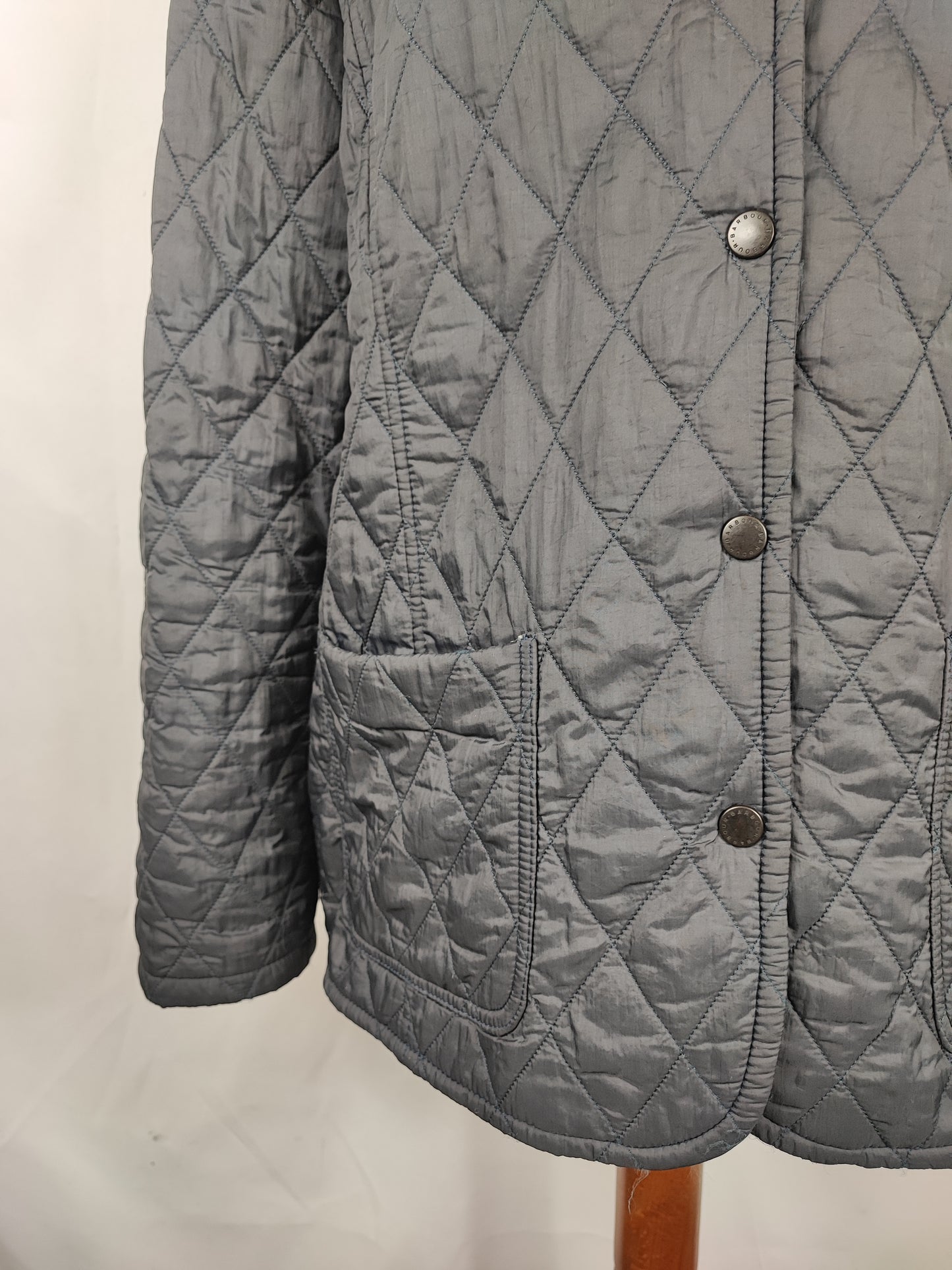 Giacca a vento Barbour Donna/ Unisex blu Uk16 tg.44/46 Quilted Navy jacket size M/L