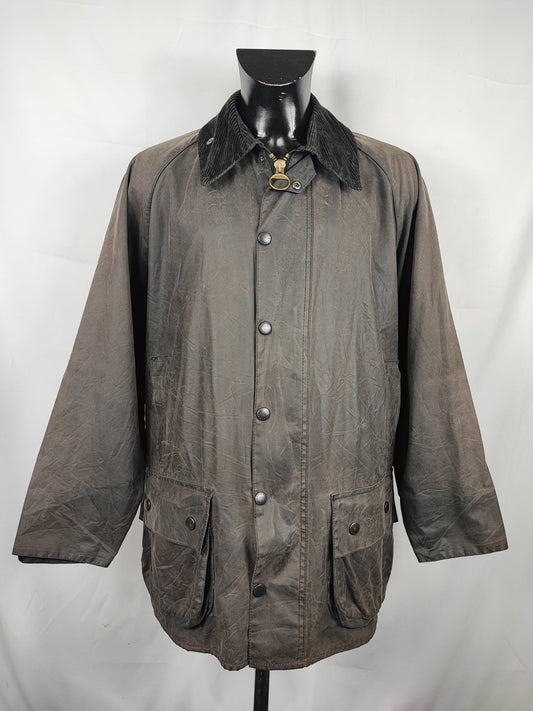 Barbour Giacca Beaufort vintage nero C46/117cm - Man Black Beaufort Waxed jacket XL