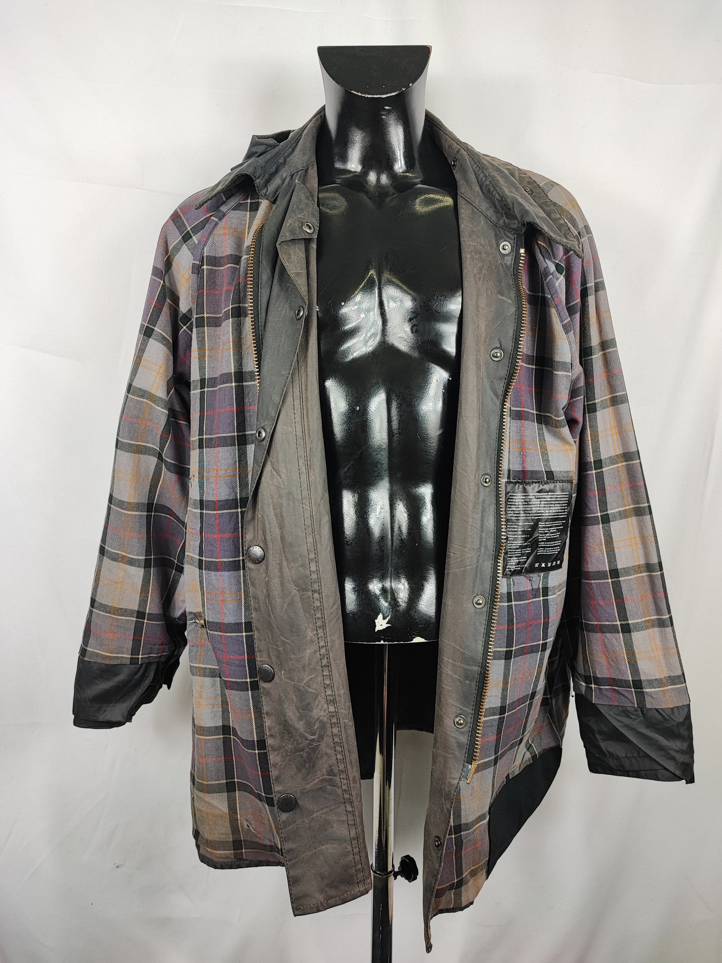 Barbour Giacca Beaufort vintage nero C46/117cm - Man Black Beaufort Waxed jacket XL