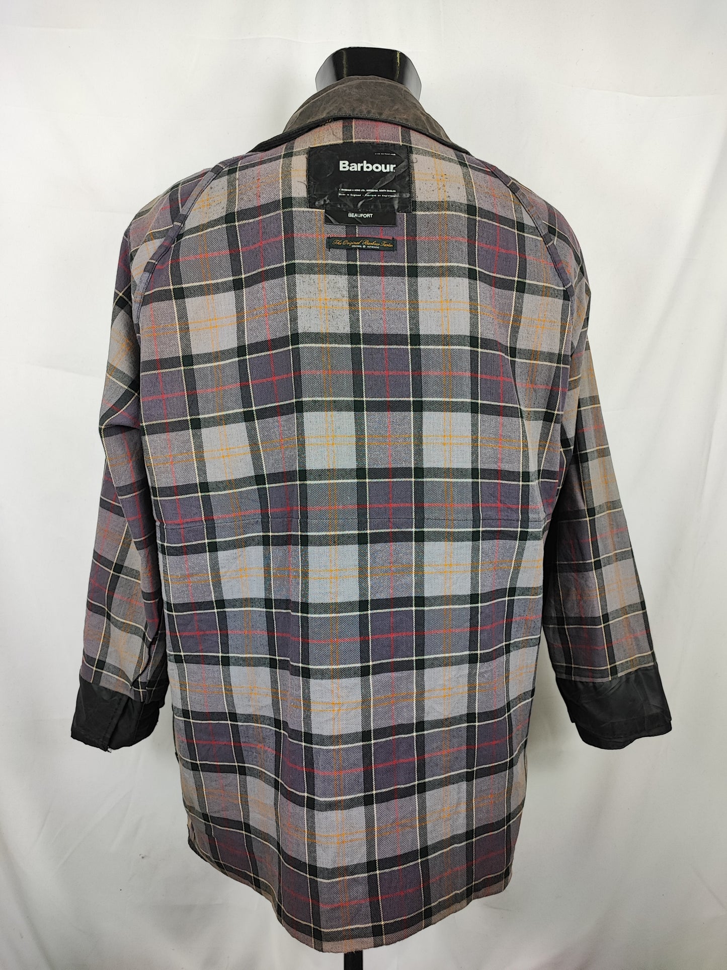 Barbour Giacca Beaufort vintage nero C46/117cm - Man Black Beaufort Waxed jacket XL