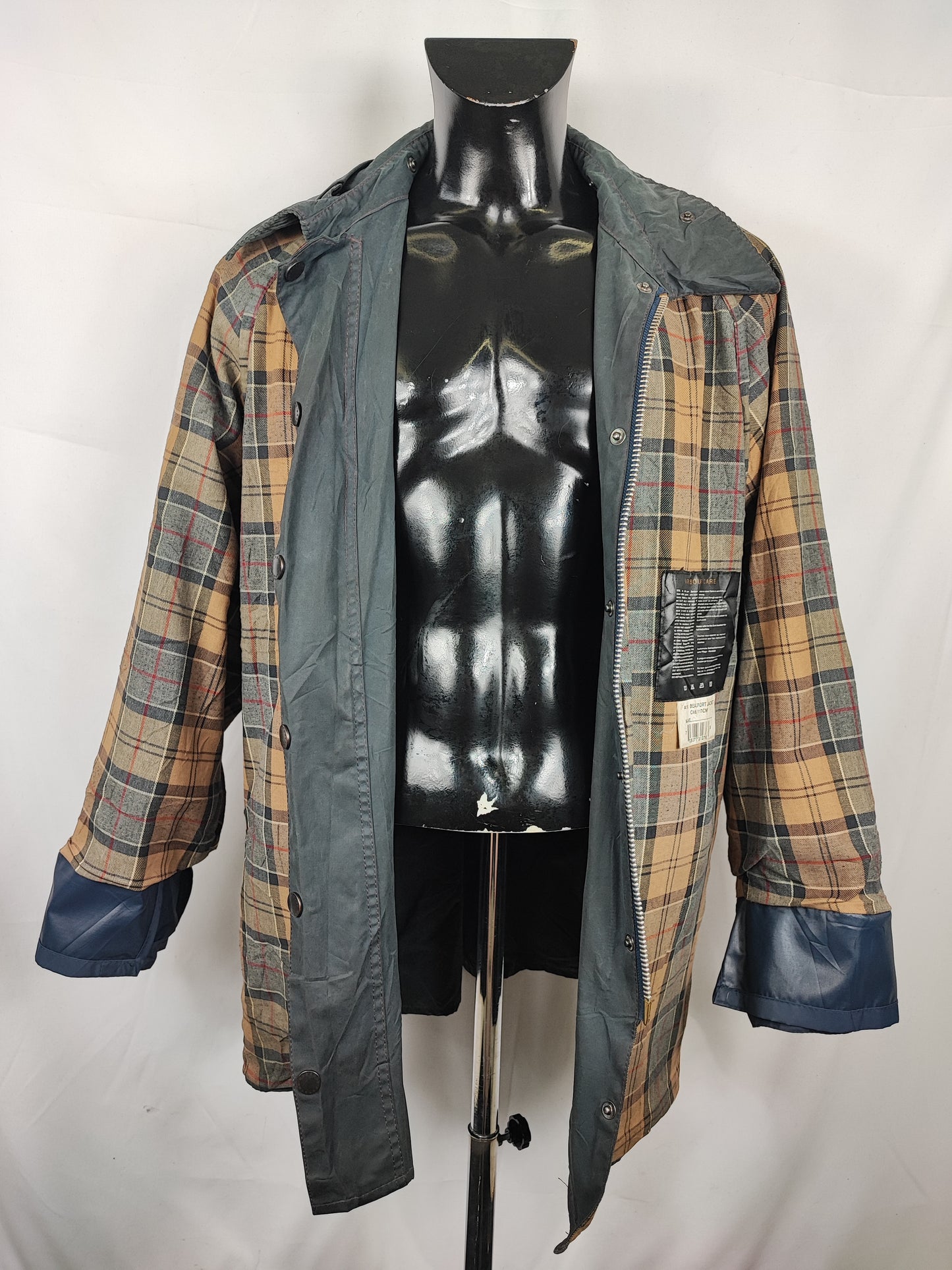 Barbour Giacca Beaufort recente blu C46/117cm - Navy Beaufort Waxed jacket XLarge
