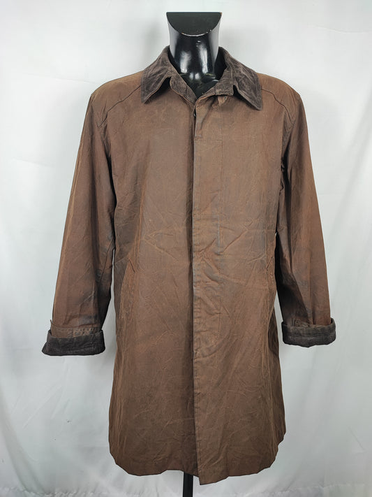 Cappotto Barbour uomo Merton mac marrone XL - Man Merton brown wax trench coat size XLarge