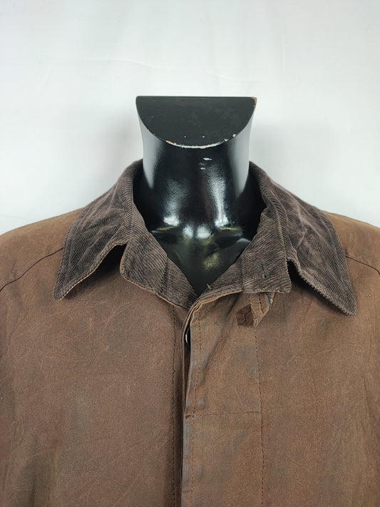 Cappotto Barbour uomo Merton mac marrone XL - Man Merton brown wax trench coat size XLarge