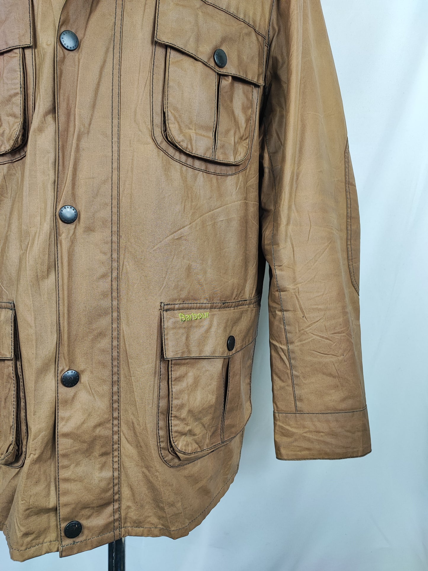 Barbour Giacca Uomo SMU Corbridge Beige XXL Man Sandstone Waxed Corbridge Jacket 2xl