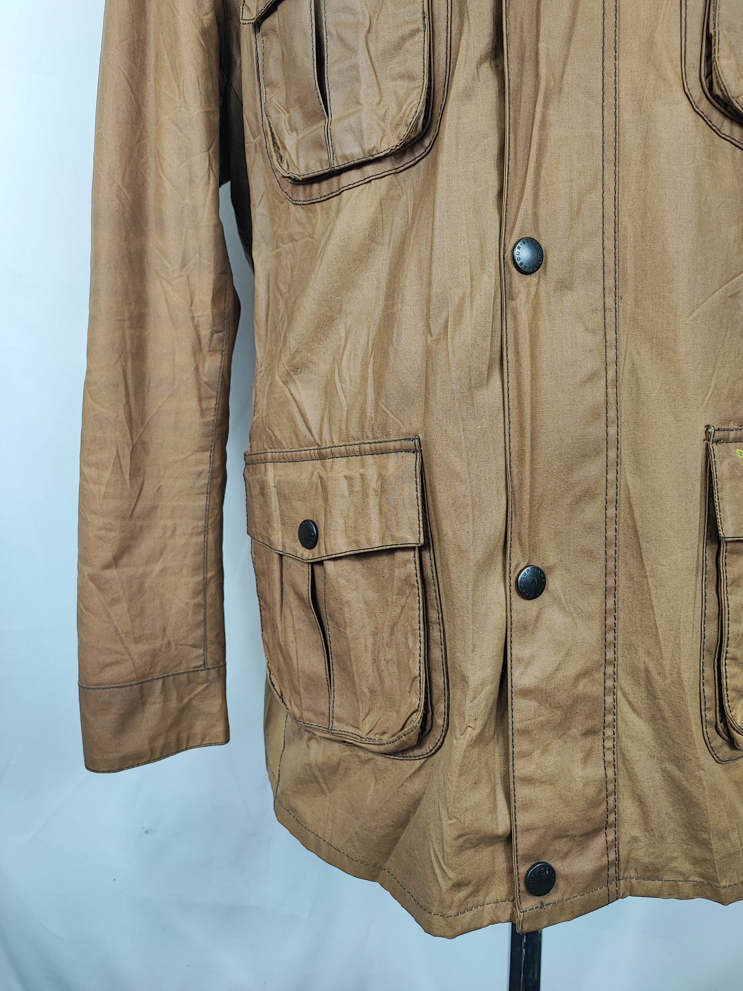 Barbour Giacca Uomo SMU Corbridge Beige XXL Man Sandstone Waxed Corbridge Jacket 2xl