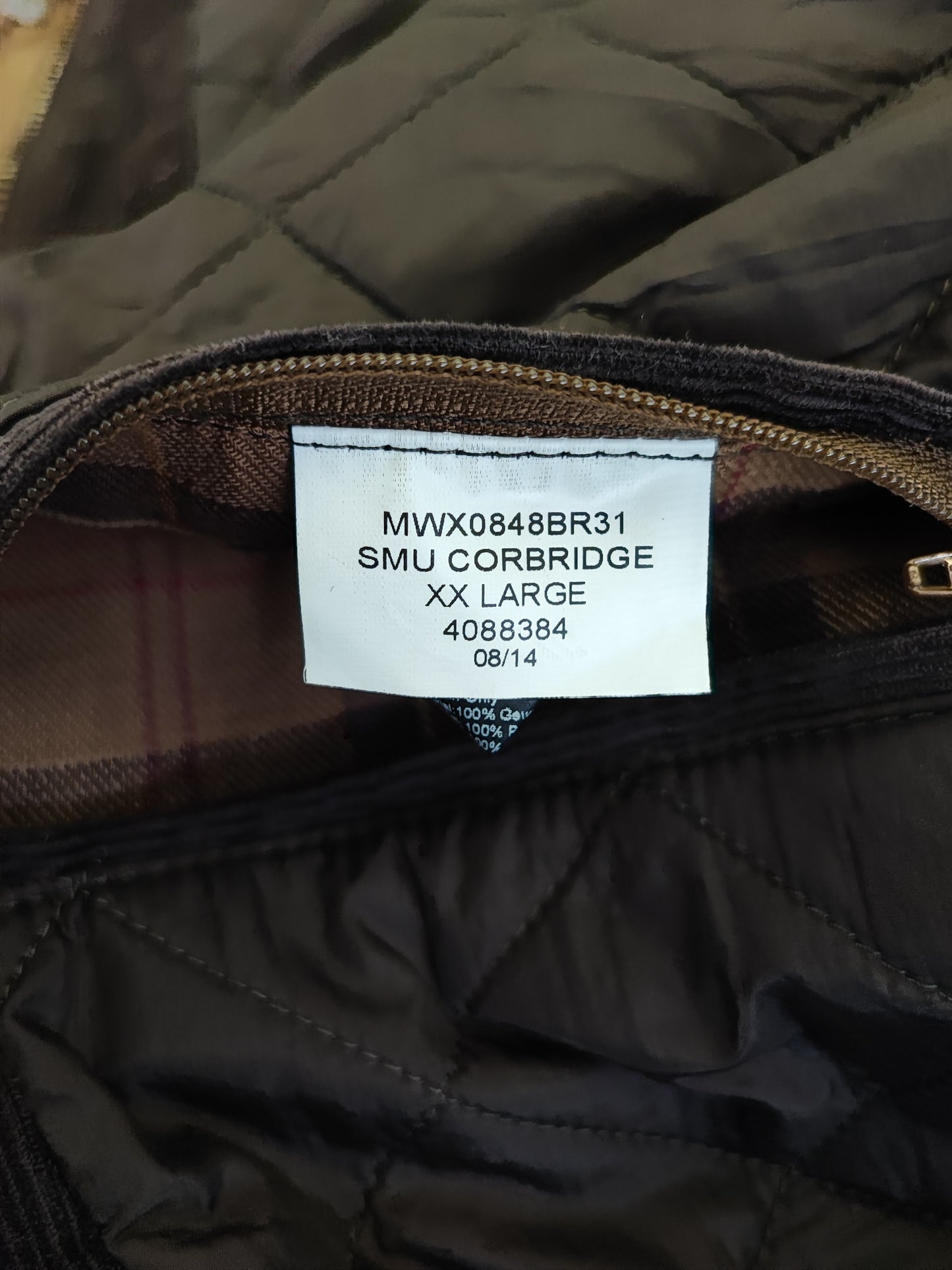Barbour Giacca Uomo SMU Corbridge Beige XXL Man Sandstone Waxed Corbridge Jacket 2xl