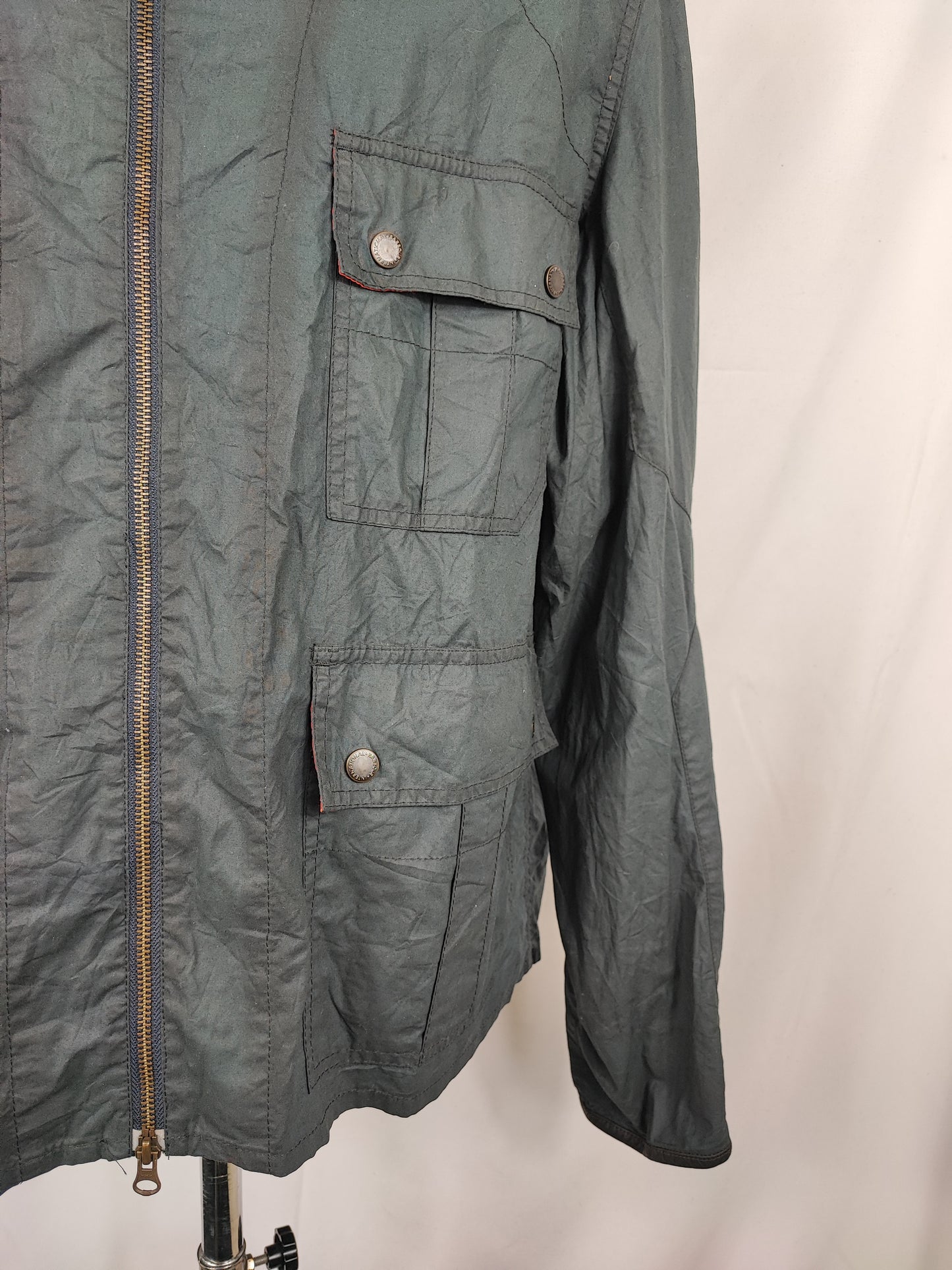 Giacca Uomo Barbour Cerata Blu Steve Mc Queen XXLarge Navy Man Britt Casual Jacket size 2xl