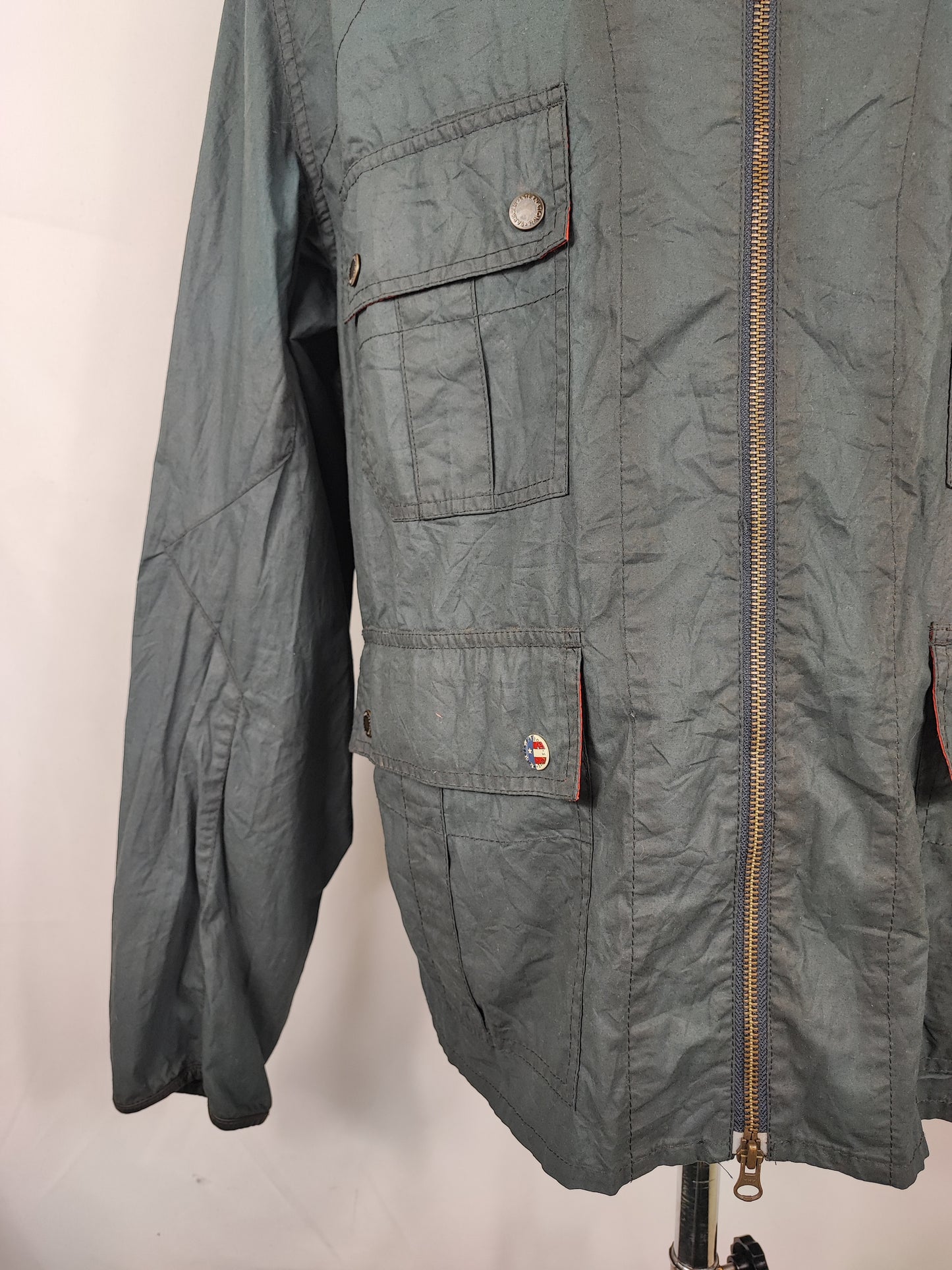 Giacca Uomo Barbour Cerata Blu Steve Mc Queen XXLarge Navy Man Britt Casual Jacket size 2xl