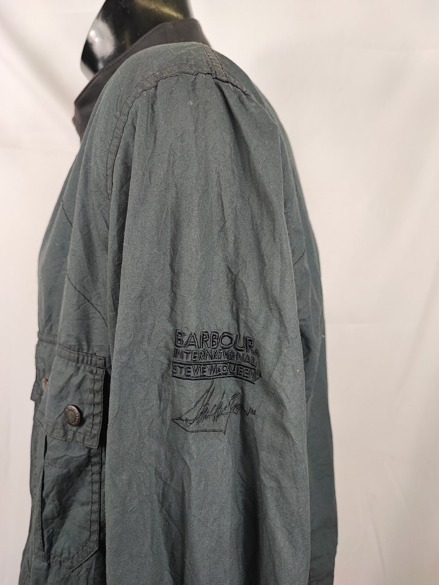 Giacca Uomo Barbour Cerata Blu Steve Mc Queen XXLarge Navy Man Britt Casual Jacket size 2xl