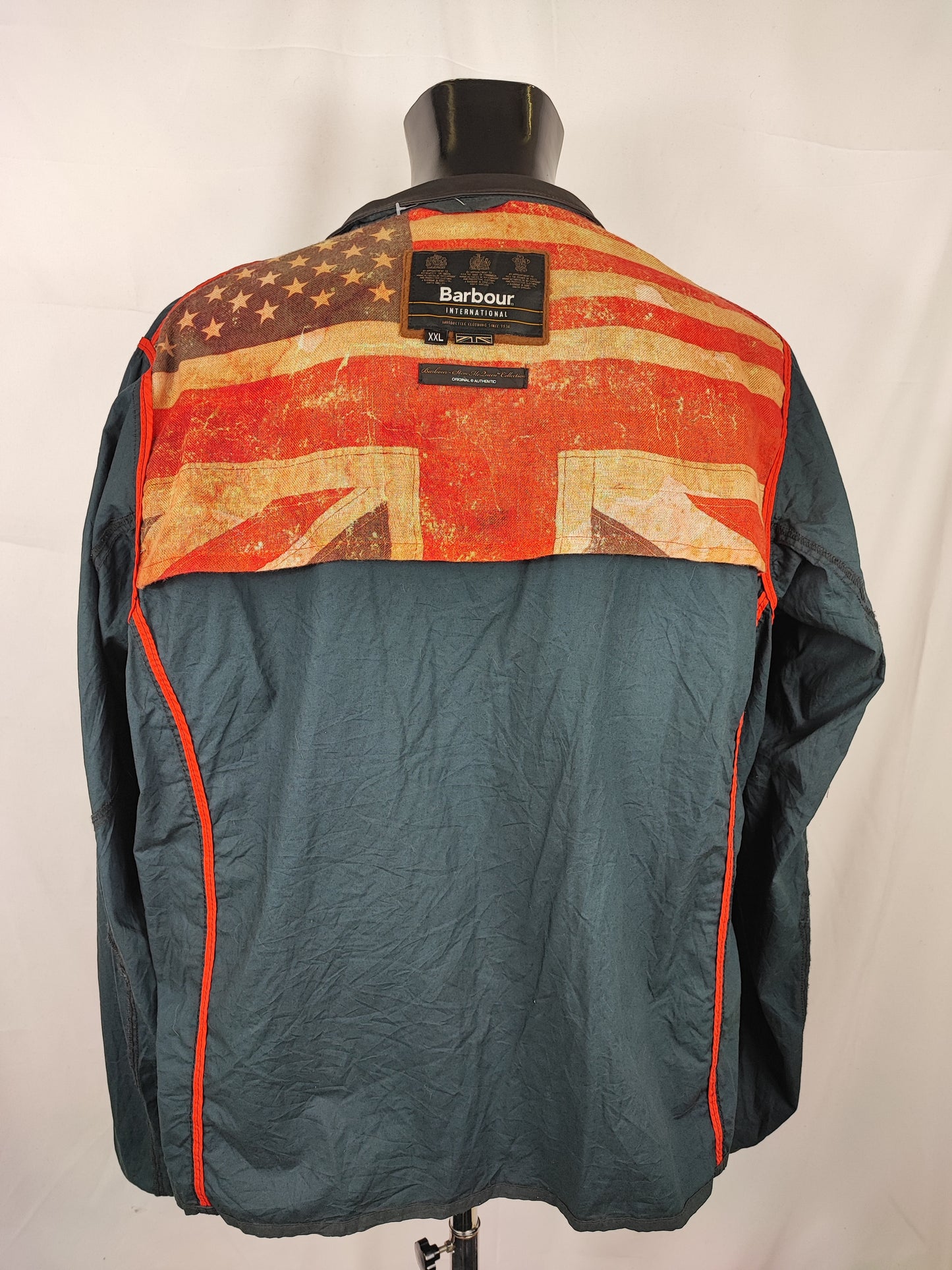 Giacca Uomo Barbour Cerata Blu Steve Mc Queen XXLarge Navy Man Britt Casual Jacket size 2xl
