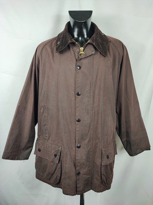 Barbour Giacca Beaufort vintage marrone C50/127cm Man Brown Wax Beaufort jacket XXL