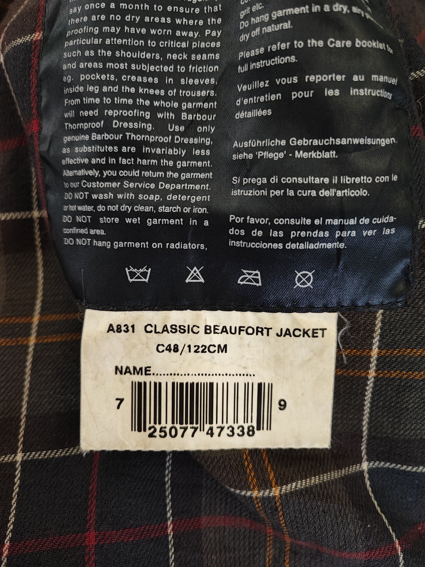 Barbour Giacca Beaufort Rust C48/122 cm Rust Classic Beaufort Jacket Size XL comoda