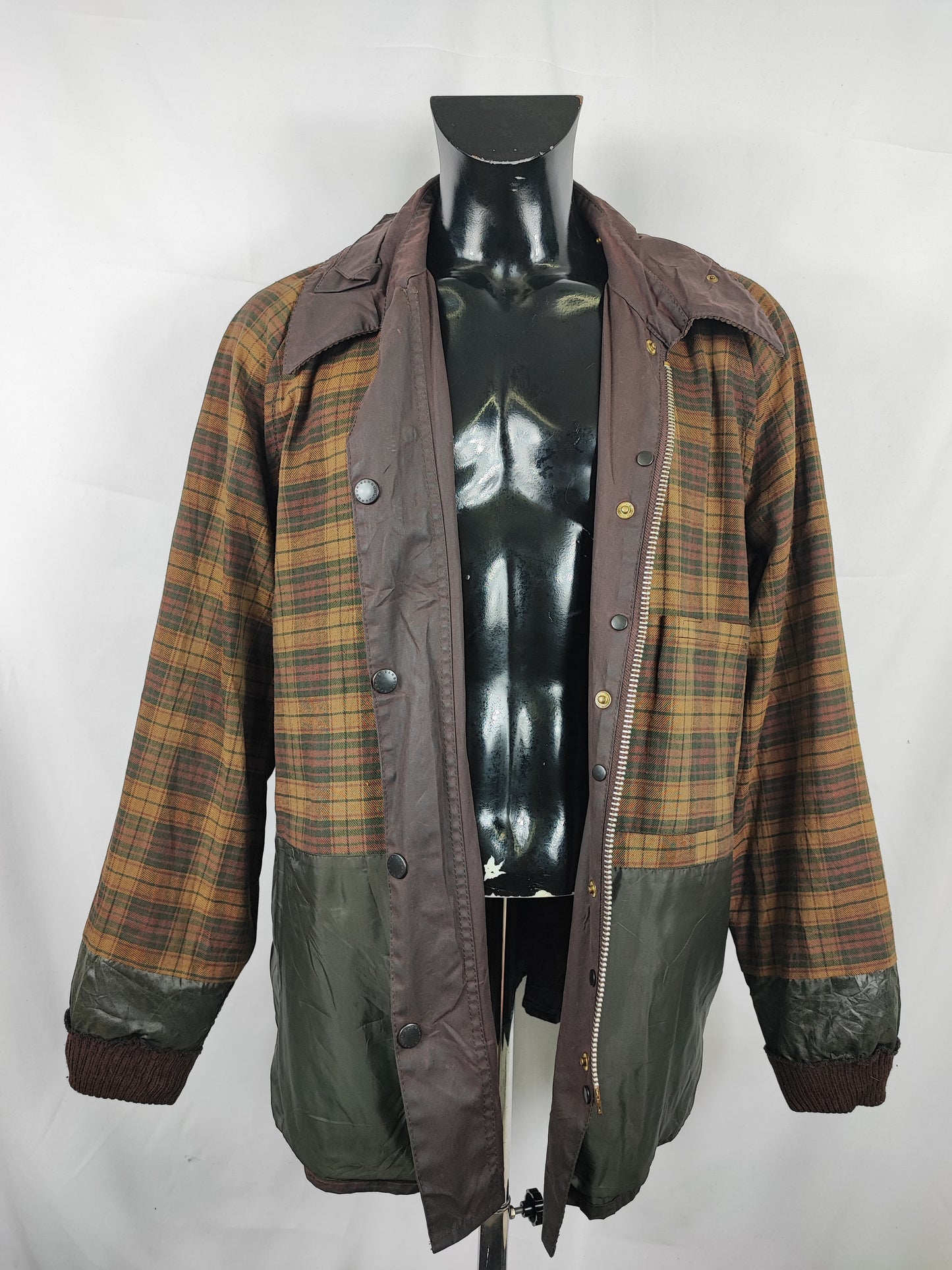 Barbour Bedale Uomo Vintage Marrone C48/122cm Man Bedale waxed Brown jacket Size XL comoda