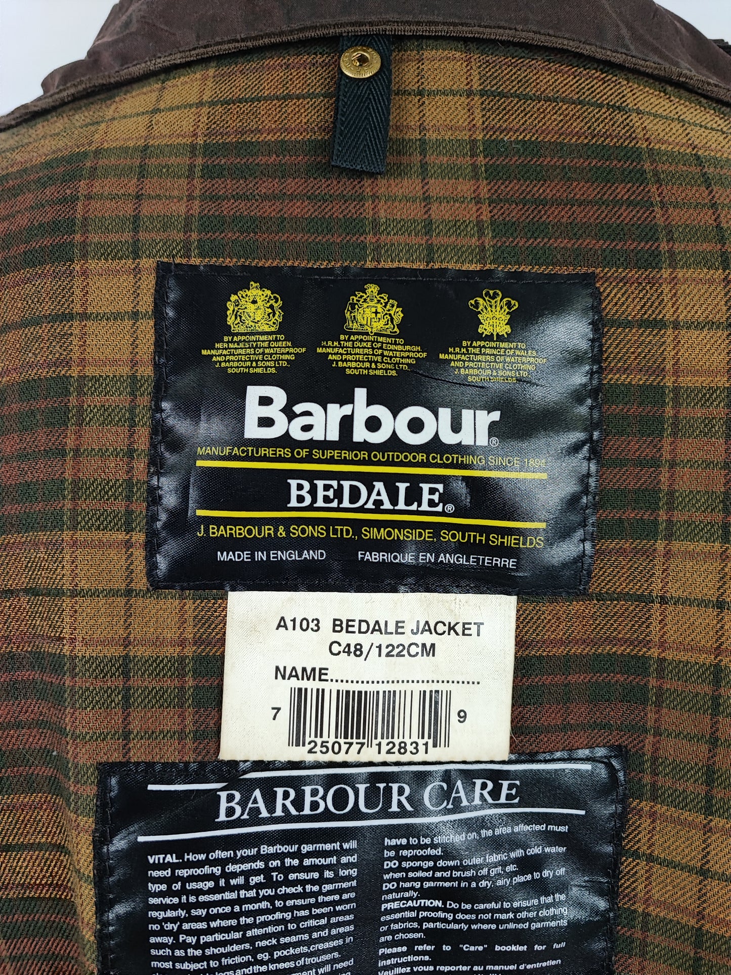 Barbour Bedale Uomo Vintage Marrone C48/122cm Man Bedale waxed Brown jacket Size XL comoda