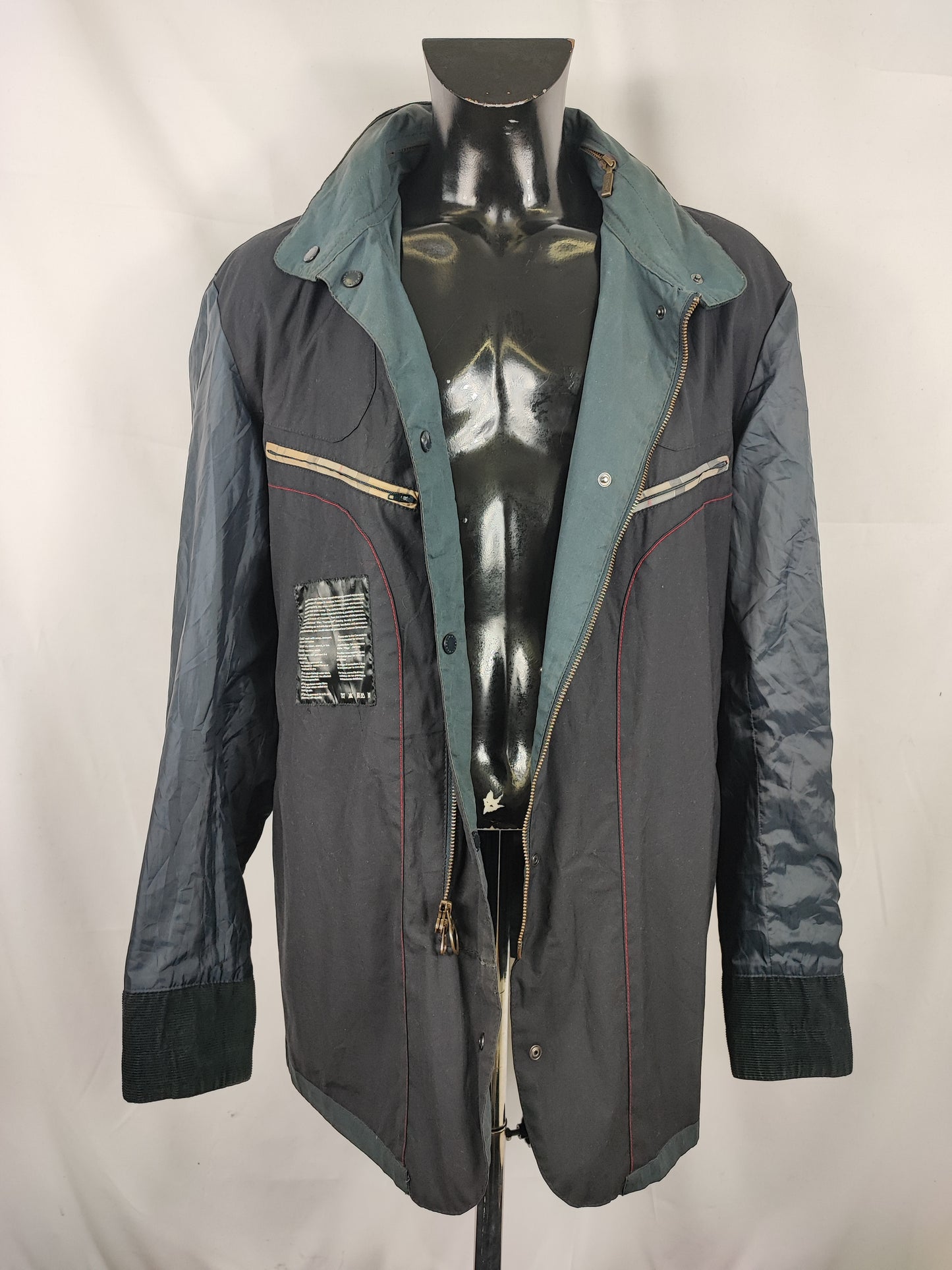 Giacca Uomo Barbour Cerata Blu Uomo XXLarge Navy Man Light Sapper Jacket Size 2xL