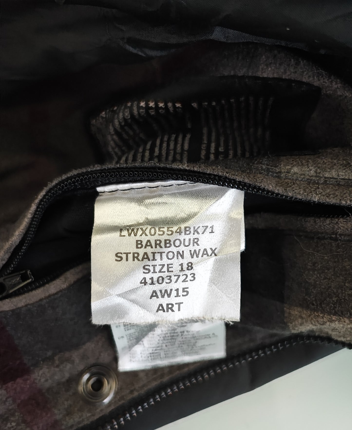 Giacca Barbour Vintage Straiton Nero Uk18 tg.46 ita - Black Straiton Jacket size Uk18