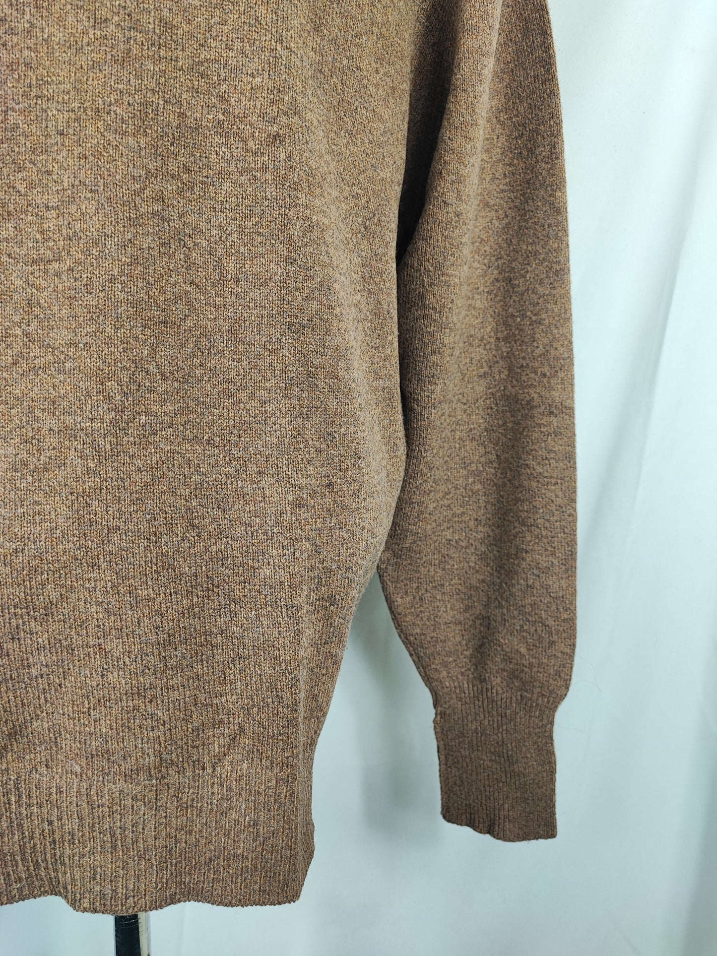 Maglione Barbour da uomo in lana Marrone Large-Man Brown Wool Jumper Size Large