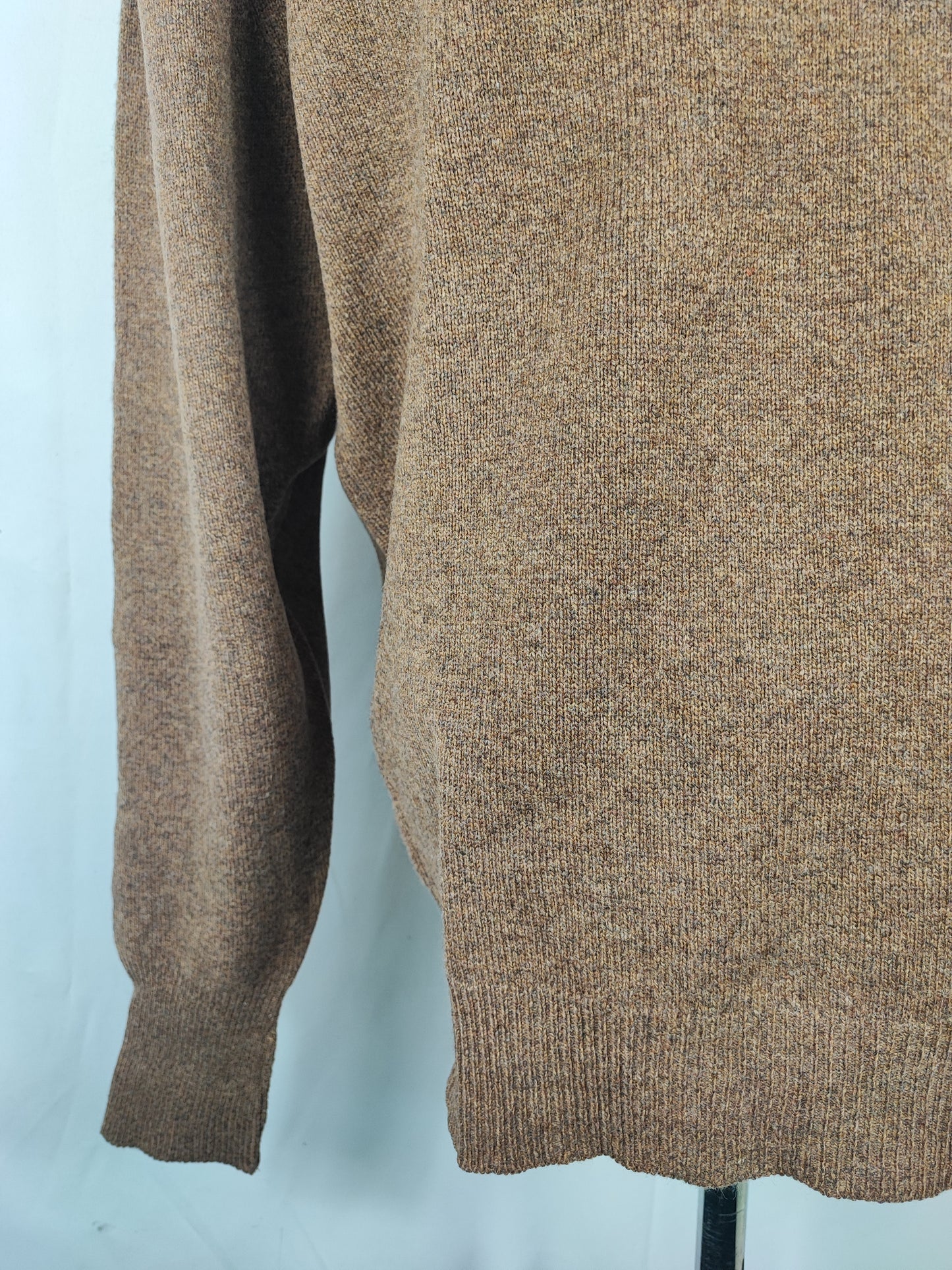 Maglione Barbour da uomo in lana Marrone Large-Man Brown Wool Jumper Size Large