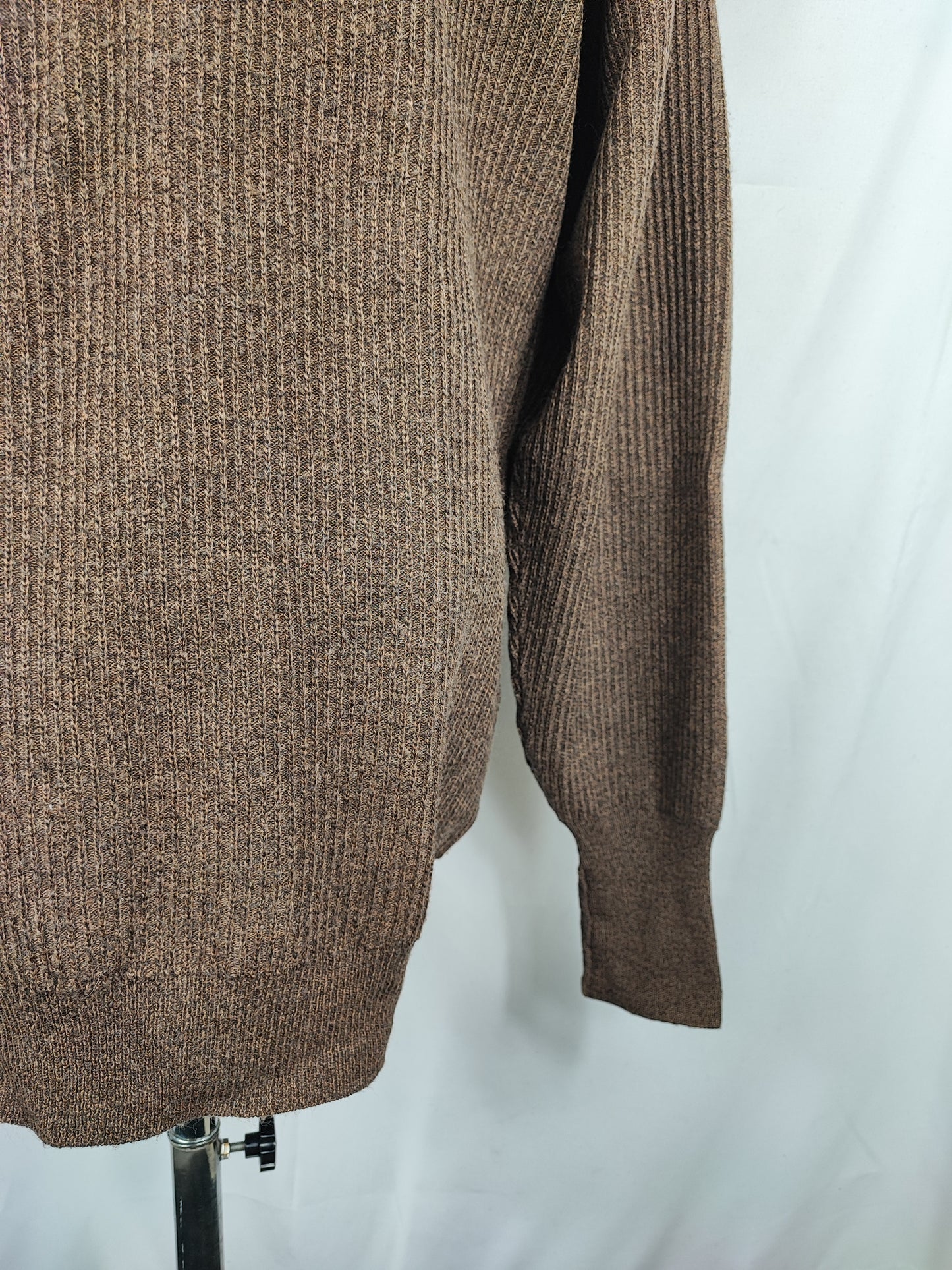 Maglione Barbour da uomo in lana Marrone Large-Man Brown Sporting Sweater Size Large