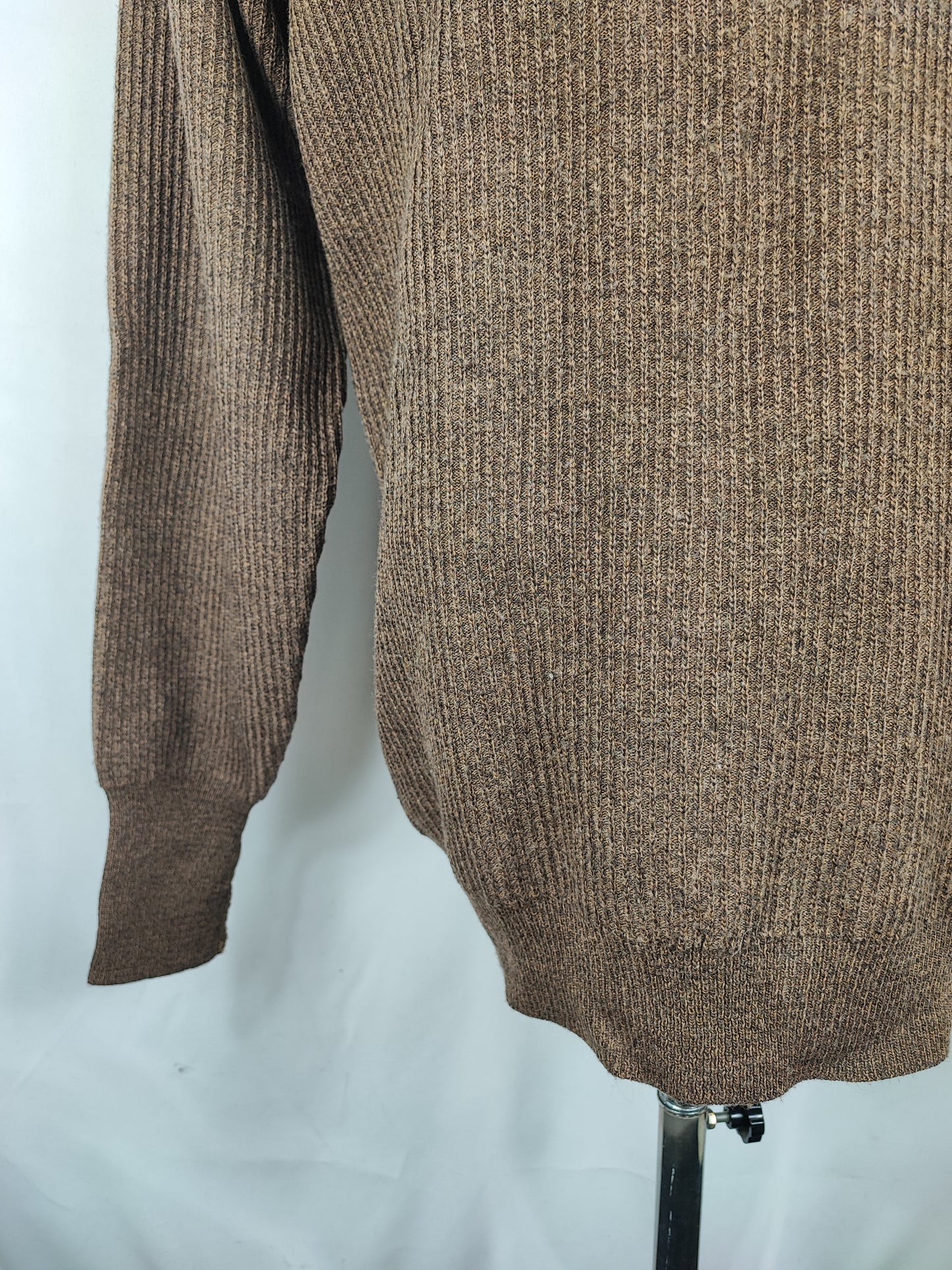 Maglione Barbour da uomo in lana Marrone Large-Man Brown Sporting Sweater Size Large